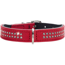 Produktbild von HUNTER DIAMOND PETIT Halsband für kleine Hunde Leder mit Strasssteinchen
