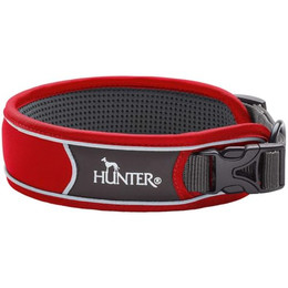 Produktbild von HUNTER DIVO Hundehalsung Nylon S rot/grau
