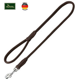 Produktbild von Hunter F?hrleine Round & Soft Rindnappaleder 10/100 - schwarz