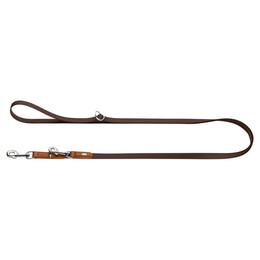 Produktbild von HUNTER Führleine Wolmar stufenlos verstellbar schokobraun/cognac