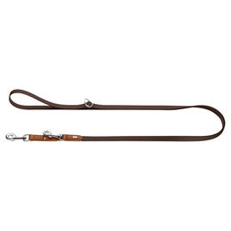 Hunter Führleine Wolmar stufenlos verstellbar schokobraun/cognac – Bild 1 von 5