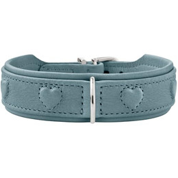 Produktbild von Hunter Halsband Soho X Love hellblau aus Rindsleder