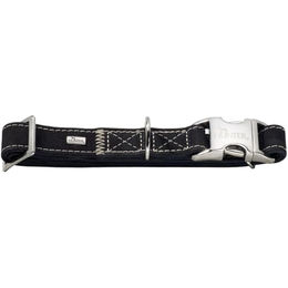Hunter Halsung Hunting Alu-Strong Hundehalsband aus Nubukleder schwarz XL – Bild 1 von 2