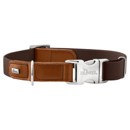 Hunter Hunde-Halsband Wolmar Alu-Strong schokobraun/cognac – Bild 1 von 9