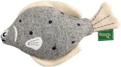 Produktbild von HUNTER Hunde-Plüschspielzeug Skagen Steinbutt grau - 21 cm