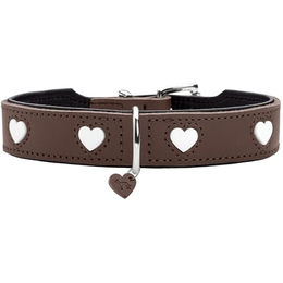 HUNTER Hundehalsband Love braun/schwarz aus Rindsleder – Bild 1 von 9