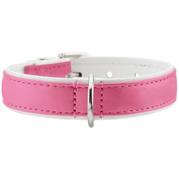 HUNTER Hundehalsband Modern Art Kunstleder kleine Hunde pink/weiß – Bild 1 von 4