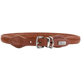 Produktbild von HUNTER Hundehalsband Round & Soft Canadian UP Cognac