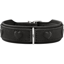 Produktbild von HUNTER Hundehalsband SOHO X Love schwarz Rindsleder