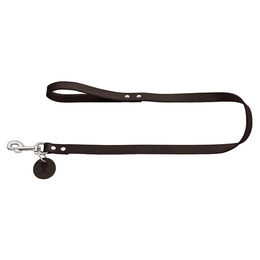 Hunter Hundeleine Aalborg aus Softvollrindleder dunkelbraun - 1,3 cm – Bild 1 von 3