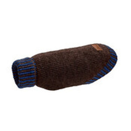 Produktbild von Hunter Hundepullover Odense mit Mütze braun/blau