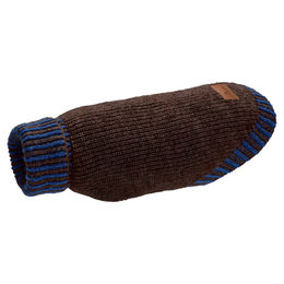 Produktbild von Hunter Hundepullover Odense mit Mütze braun/blau Größe 70