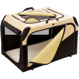 Produktbild von HUNTER Hundetransportbox faltbar beige/schwarz M