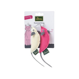 Produktbild von Hunter Katzenspielzeug by Laura Maus Lang Set 2 Creme & Pink