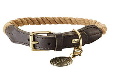 Produktbild von HUNTER List Hundehalsband Leder maritim beige