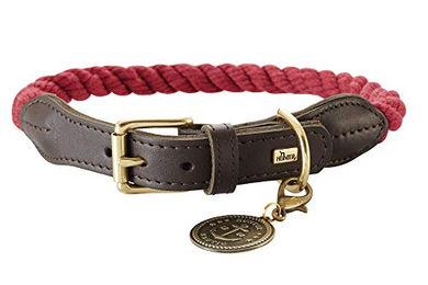 HUNTER List Hundehalsband Leder maritim bordeaux – Bild 1 von 5