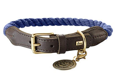 HUNTER List Hundehalsband Leder maritim dunkelblau – Bild 1 von 3