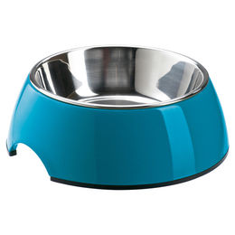 Produktbild von Hunter Melamin-Futternapf mit Edelstahlnapf Petrol - 350 ml