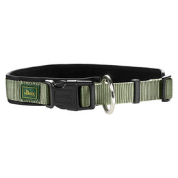 HUNTER Neopren Vario Plus Hundehalsband, Nylon, gepolstert, oliv/schwarz – Bild 1 von 5