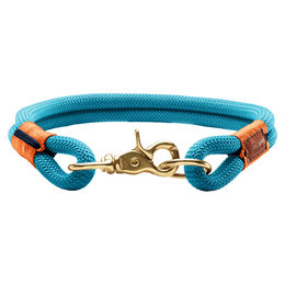 Produktbild von HUNTER OSS Hundehalsband aus Tau mit Messing-Karabiner, Petrol, 60 cm