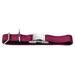 HUNTER SOFTIE ALU-STRONG Hundehalsband Kunstleder Aluminium Klickverschluss M himbeer - 1 Stk. – Bild 1 von 8