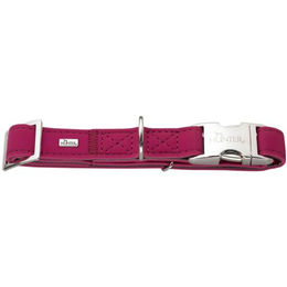 Produktbild von HUNTER SOFTIE ALU-STRONG Hundehalsband Kunstleder Aluminium XL himbeer
