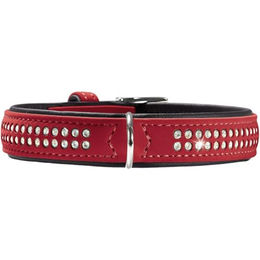 HUNTER SOFTIE DELUXE Hundehalsband Kunstleder mit Strasssteinen – Bild 1 von 3