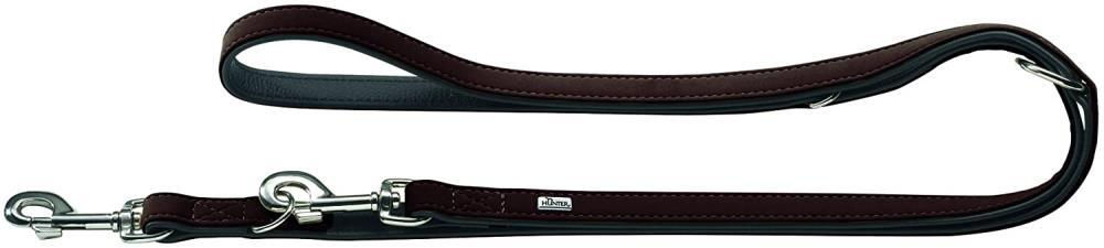 Produktbild von HUNTER SOFTIE Verstellbare Führleine für Hunde Kunstleder braun - 200 cm