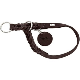Produktbild von Hunter Solid Education Dressurhalsung aus Leder dunkelbraun