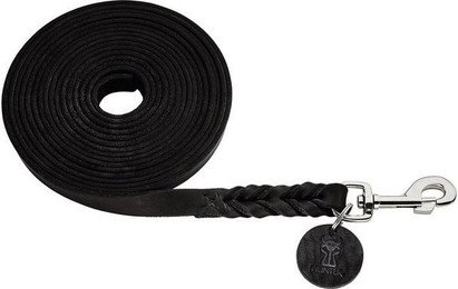 Produktbild von HUNTER Solid Education Suchleine aus Leder, 5 m, schwarz - 5 m