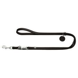 Produktbild von Hunter Verstellbare Führleine Comfort aus Leder schwarz - 200 cm