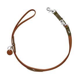Hunter Verstellbare Führleine Lemvig cognac/oliv - 200 cm – Bild 1 von 5