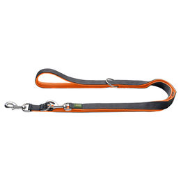 HUNTER Verstellbare Führleine Maldon orange/grau 25mm/200cm - 2 m – Bild 1 von 9