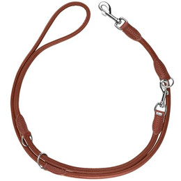 Produktbild von HUNTER Verstellbare Führleine Round & Soft Canadian Up Cognac - 200 cm