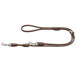 Produktbild von Hunter Verstellbare Führleine Round & Soft Dunkelbraun Länge max. 200 cm | Durchmesser 1,0 cm
