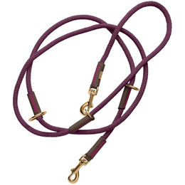 HUNTER Verstellbare Hundeführleine Malia brombeer/Dunkelbraun – Bild 1 von 9
