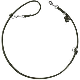 HUNTER Verstellbare Hundeführleine Round & Soft München grün Leder - 200 cm – Bild 1 von 9