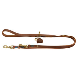 HUNTER Verstellbare Hundeführleine Sansibar aus Rindsleder – Bild 1 von 3