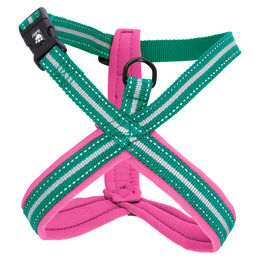 Produktbild von Hurtta Y-Geschirr himbeer-farn-grau Größe 90 cm