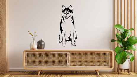 Produktbild von Husky Wandtattoo Wandbild Wandsticker Wandaufkleber Wanddekoration