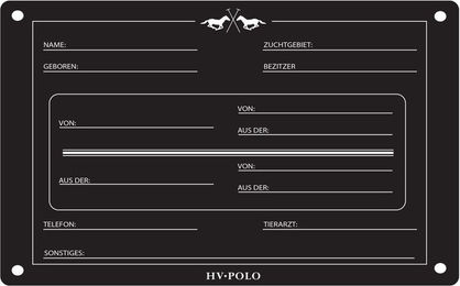 Produktbild von HV Polo Boxenschild aus Metall