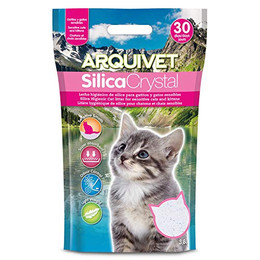 Produktbild von Hygienische Katzenstreu aus Silikatsand mit hoher Saugfähigkeit für Kätzchen Arquivet Silica Crystal