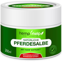 Produktbild von H4H Pferdesalbe Massagegel mit Bio Hanf CBD und 25 Bio-Kräuterextrakten Vegan 200g
