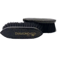 Produktbild von Haas Diamond Noir Pferdebürste mit 5 cm langen Rosshaarborsten in Schwarz und Gold