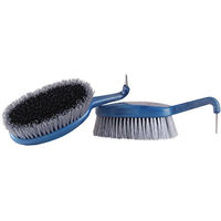 Produktbild von Haas Huf Duo Azzuro Kombi Hufkratzer und Bürste für Pferde Blau Schwarz Grau