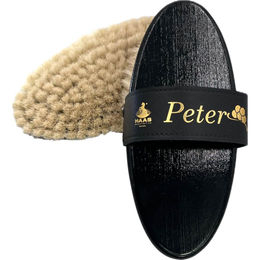 Haas Peter Pferdebürste aus Holz mit Ziegenhaar Schwarz – Bild 1 von 3
