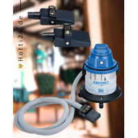 Produktbild von Haas Pferdestaubsauger ECO Favorit S6000 zur Fellpflege aus Edelstahl in Blau