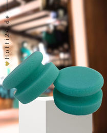 Produktbild von Haas Schwamm Puck Grün zur Fellpflege