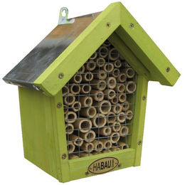 Habau Bienen-Insektenhotel aus Holz in Grün 18 x 14 x 21,5 cm - 1 Stk. – Bild 1 von 1