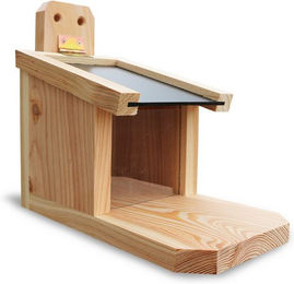 Habau Eichhörnchenhaus Futterstation XL aus Holz in Beige – Bild 1 von 5